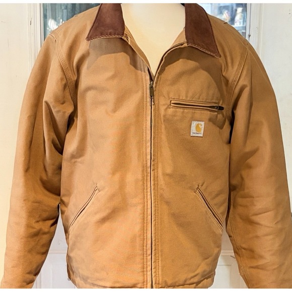 Carhartt Other - Carhartt Duck Detroit Relaxed Jacket Men's M Blanket Lined OJ3828-M Distressed